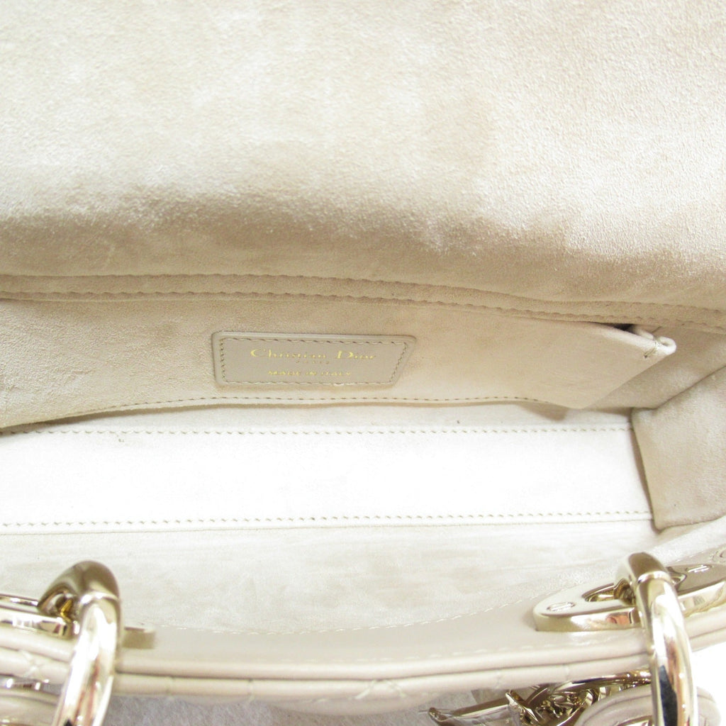 Dior D-JOY Lady Dior handbag Beige leather