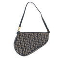 CHRISTIAN DIORAuth  Trotter Handbag Women's Canvas,Leather Navy