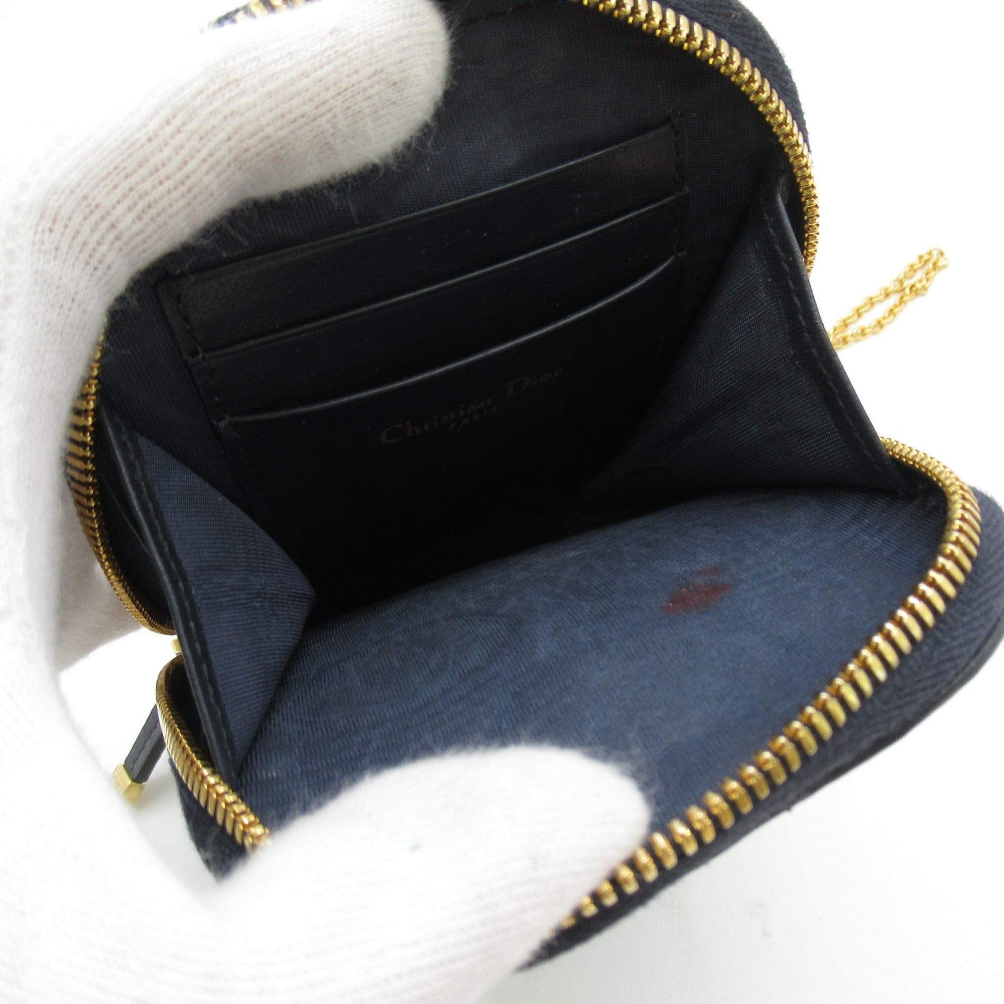 Dior Montaigne Phone Case Shoulder Bag Navy canvas S2114UTZQ