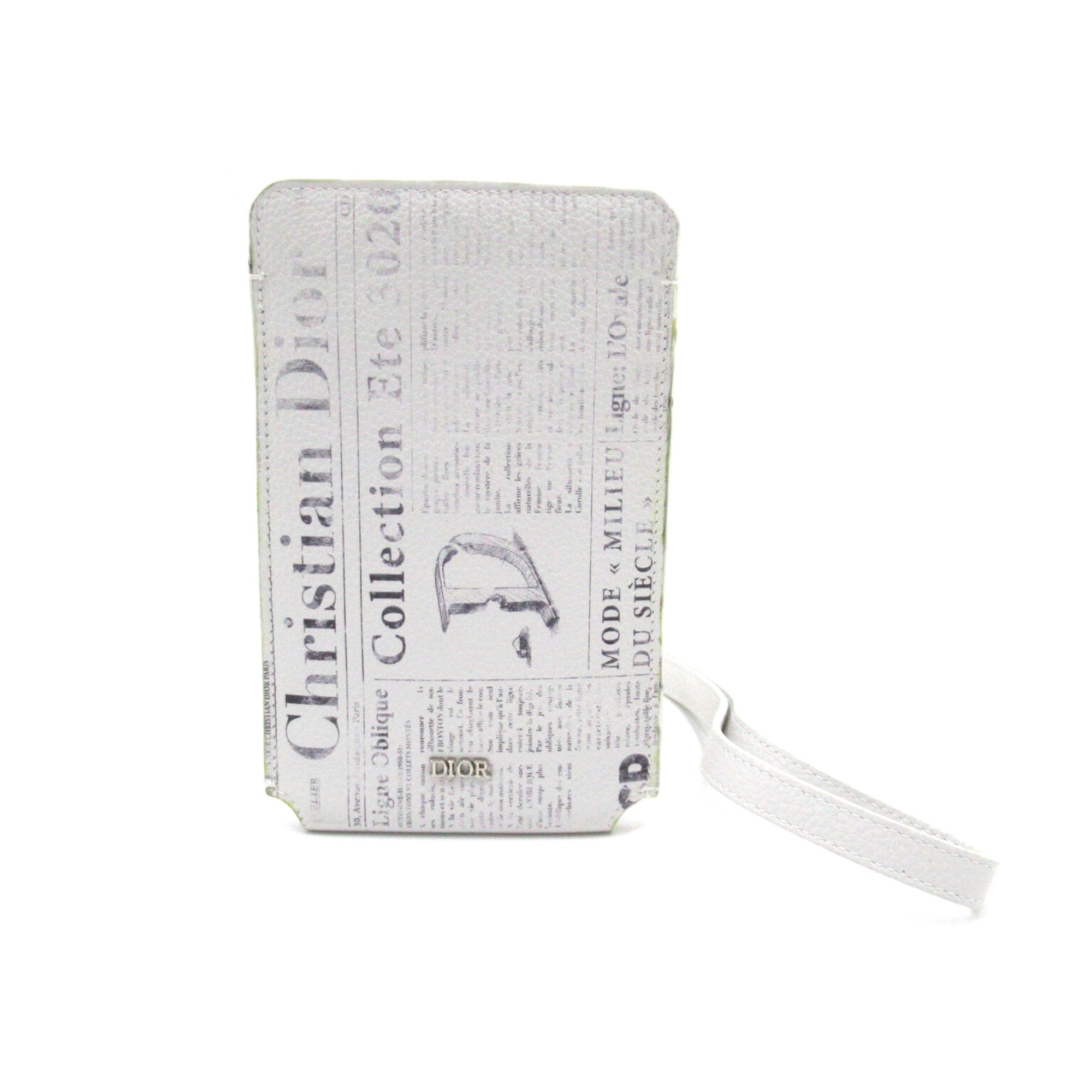 Dior Phone holder White leather