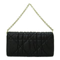 Dior Chain wallet purse Black leather