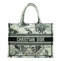 Dior book tote bag Black White canvas M1296ZRHZ_M941