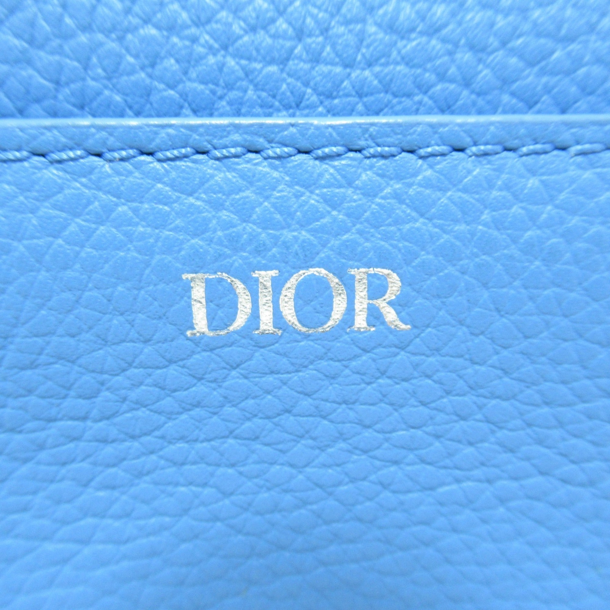 Dior Saddle pouch Blue leather