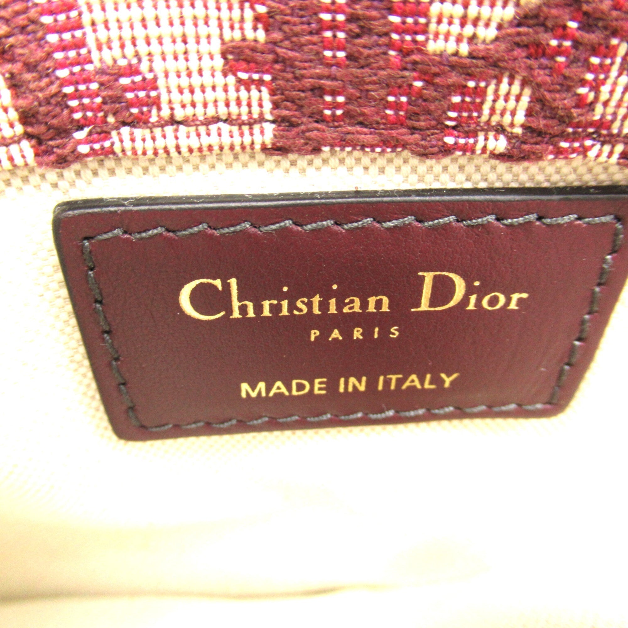 Dior Mini saddle bag Bordeaux system canvas