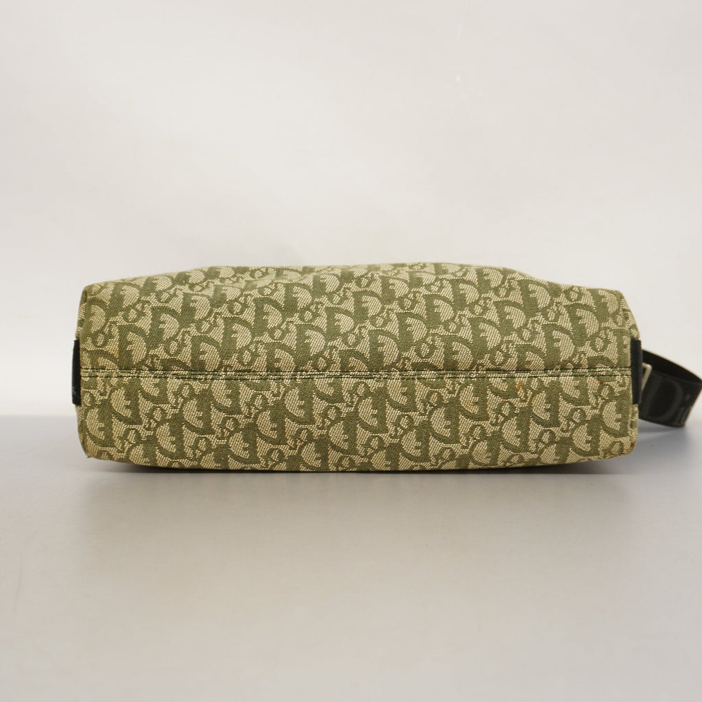 CHRISTIAN DIORAuth  Trotter Shoulder Bag Women's Canvas Shoulder Bag khaki