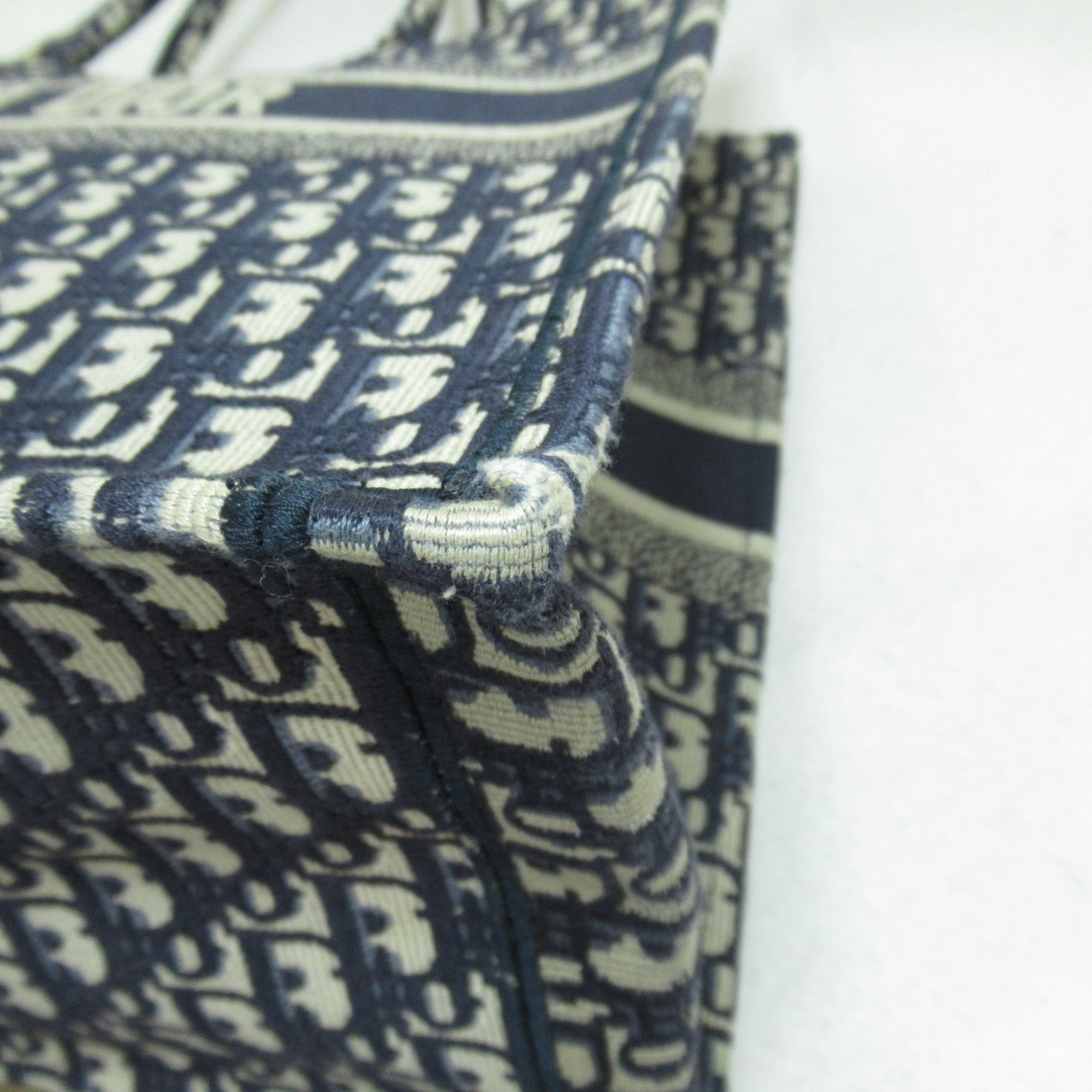 Dior Book Tote Large Shoulder Bag Navy canvas oblique canvas M1286ZRIW