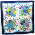CHRISTIAN DIOR Scarf Muffler White x Navy Women's Flower
