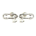 CHRISTIAN DIOR Earrings Metal/Rhinestone Silver Women's