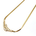 CHRISTIAN DIOR Rhinestone Gold Necklace GLD Women's Accessories Adult Elegant Formal