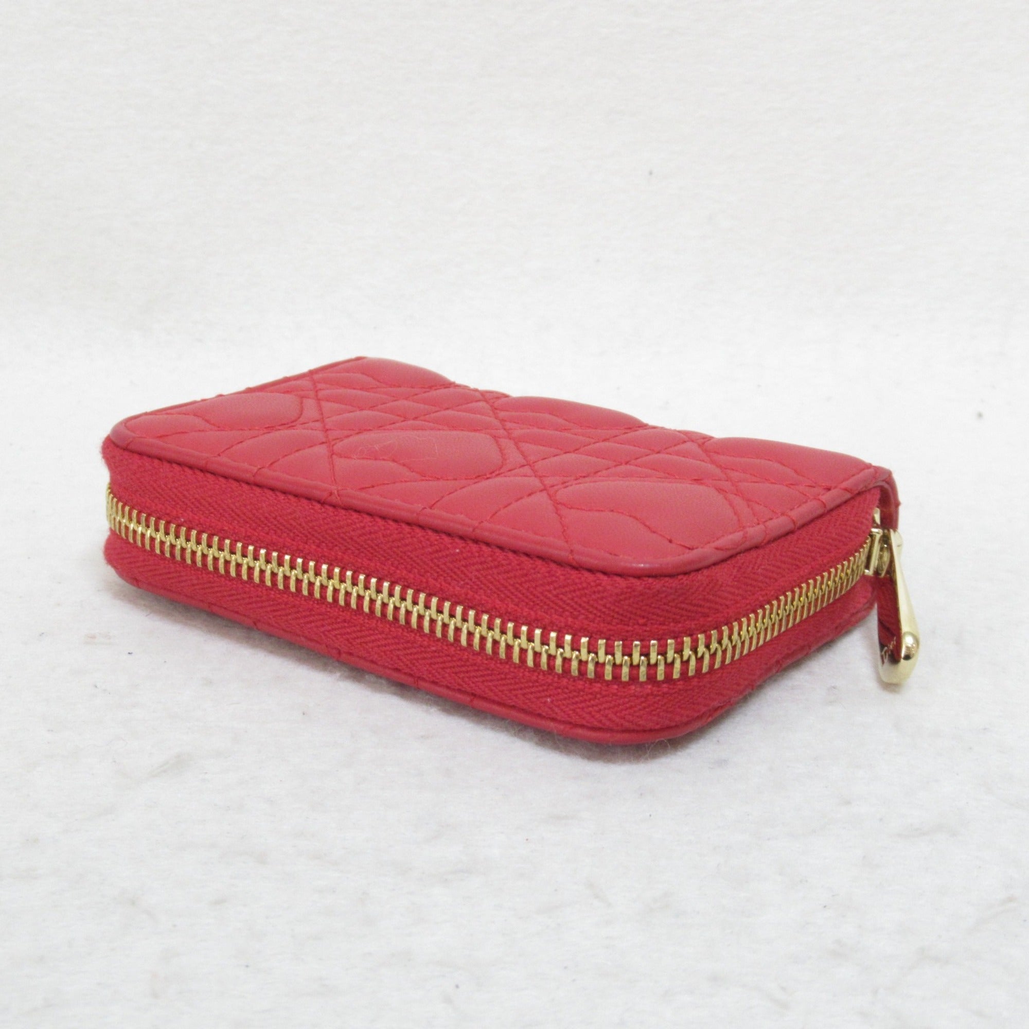Dior lady dior coin purse Red leather S0985ONHG