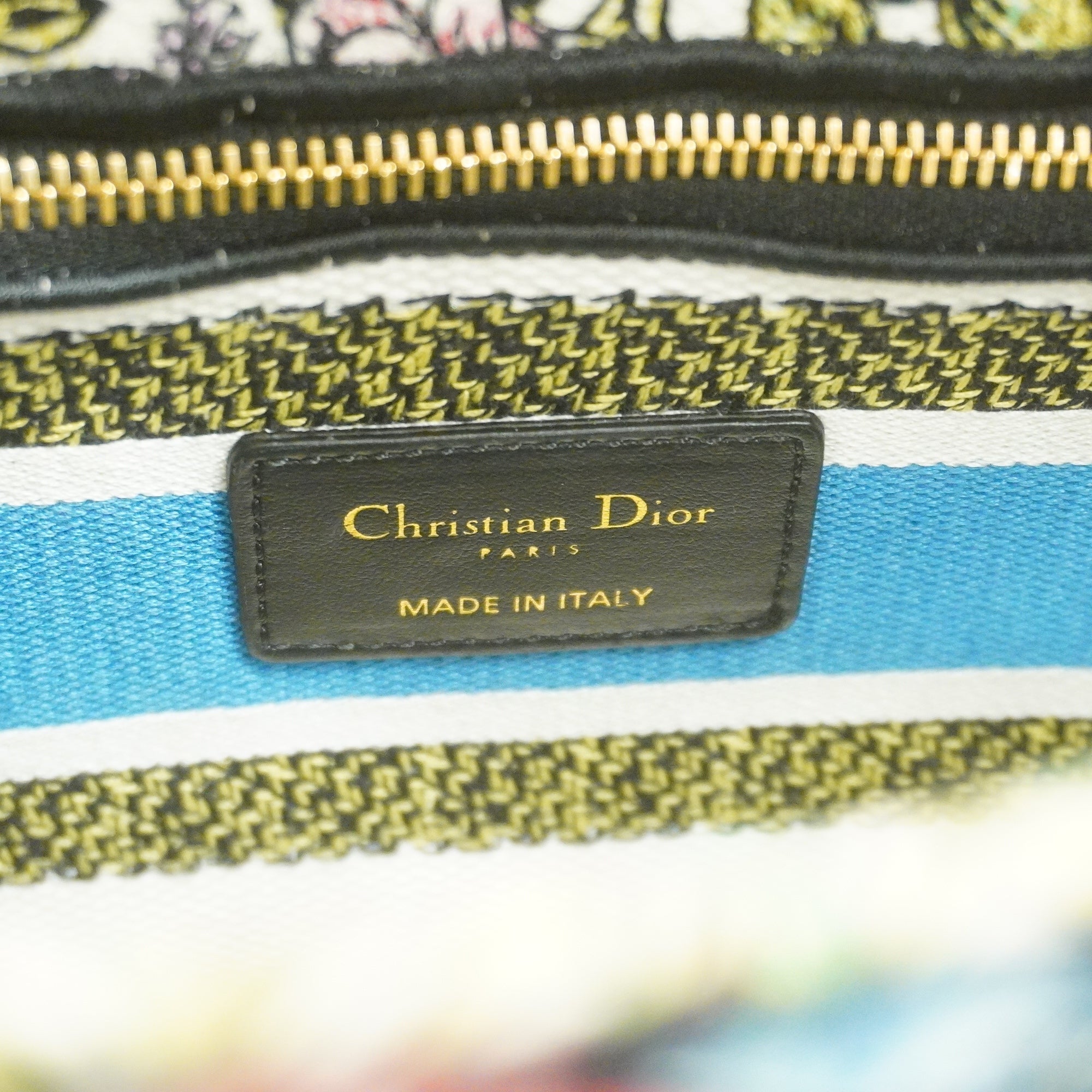 CHRISTIAN DIORAuth  Handbag Women's Canvas Handbag Ivory