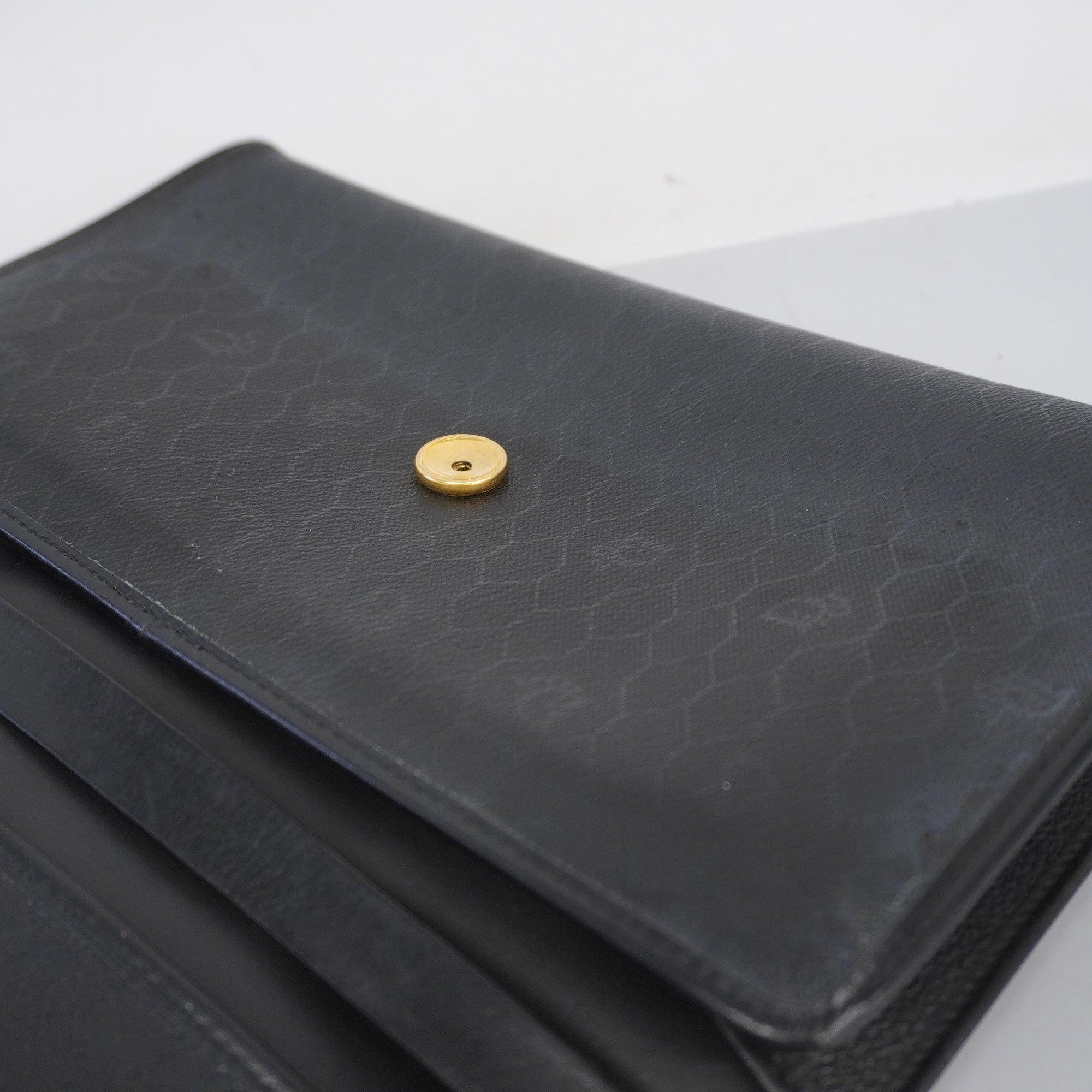 CHRISTIAN DIORAuth  Honeycomb Women's PVC,Leather Shoulder Bag Black