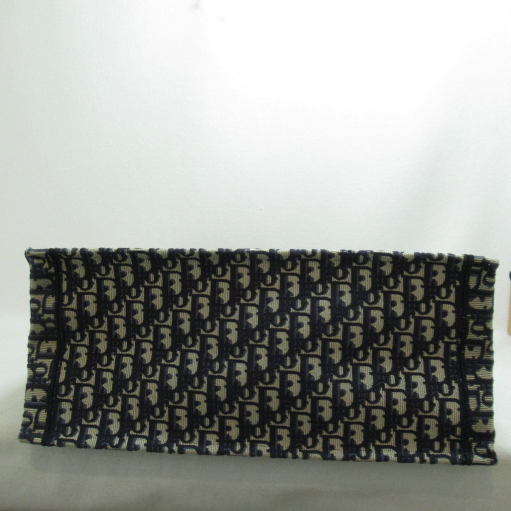 Dior Book Tote Large Shoulder Bag Navy canvas oblique canvas M1286ZRIW