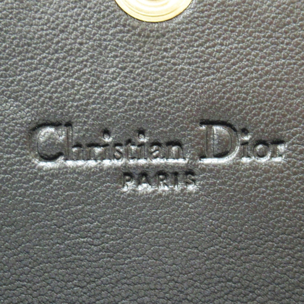 Dior Chain wallet purse Black leather