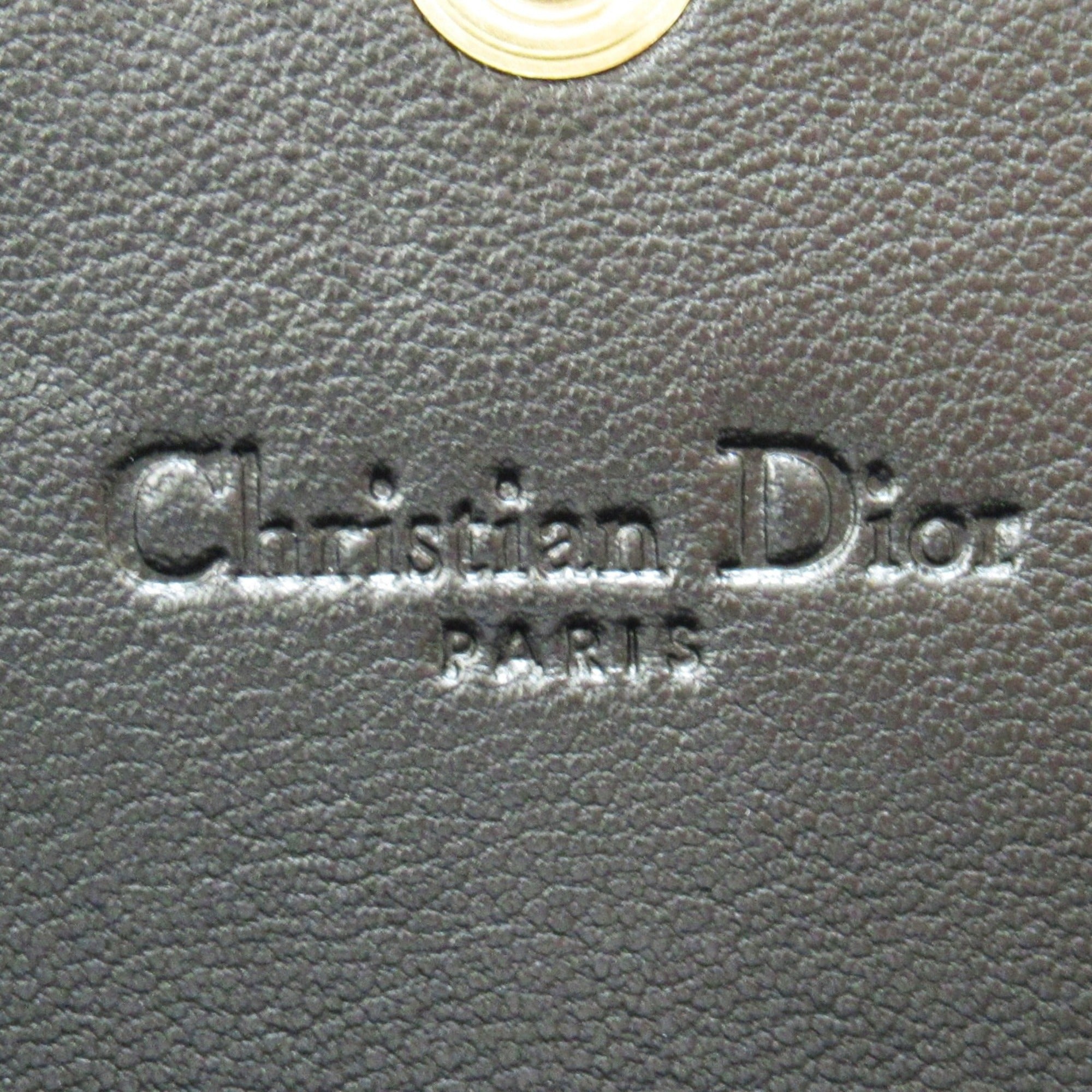 Dior Chain wallet purse Black leather