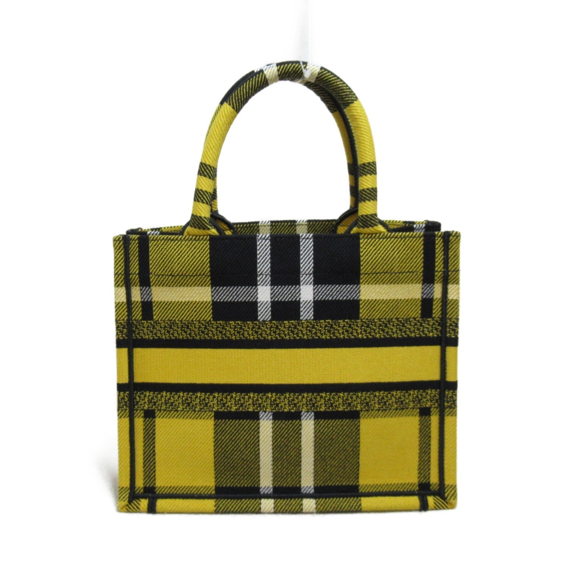 Dior Book Tote Bag Small Yellow Black canvas
