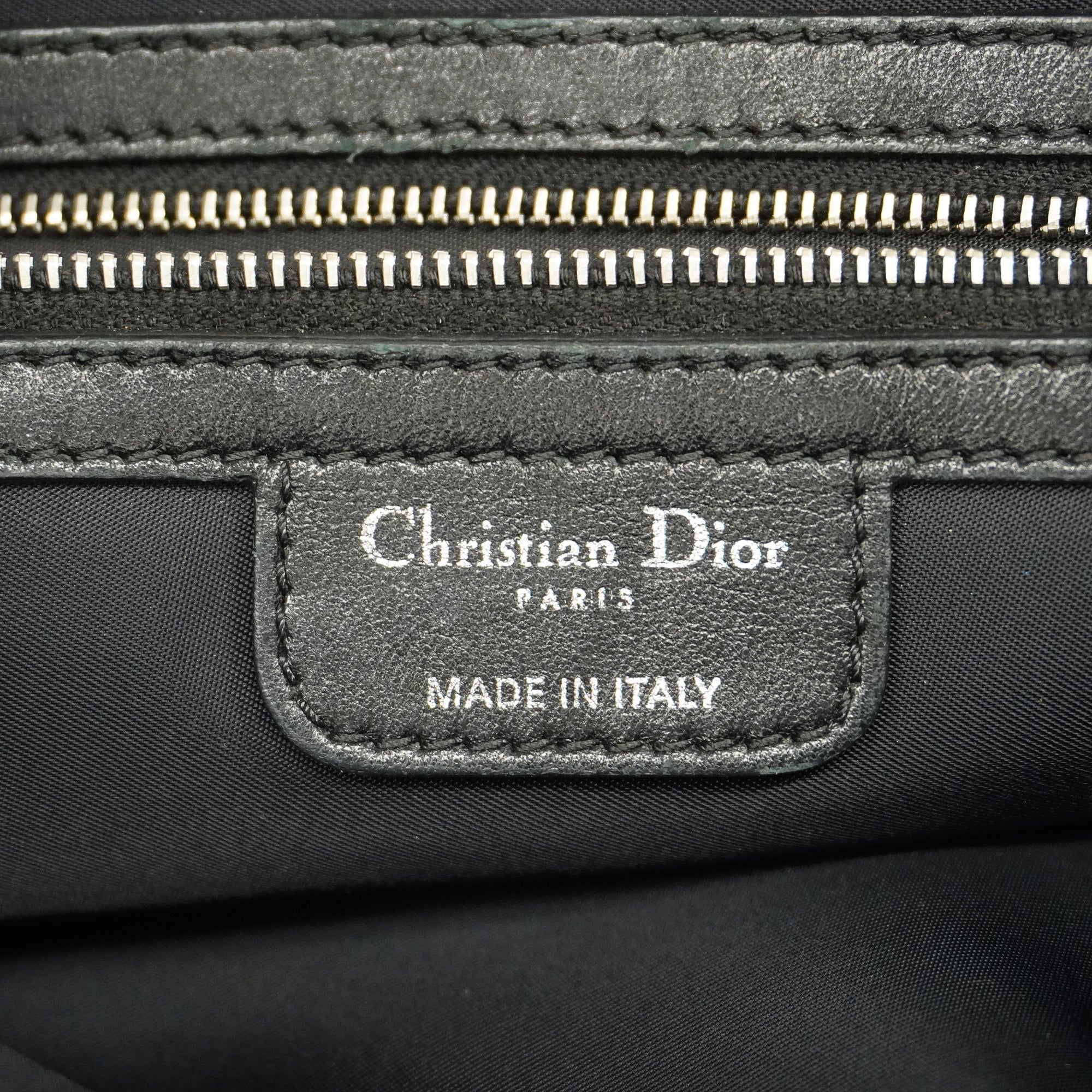 CHRISTIAN DIORAuth  Tote Bag Canage Women's Nylon Handbag Black