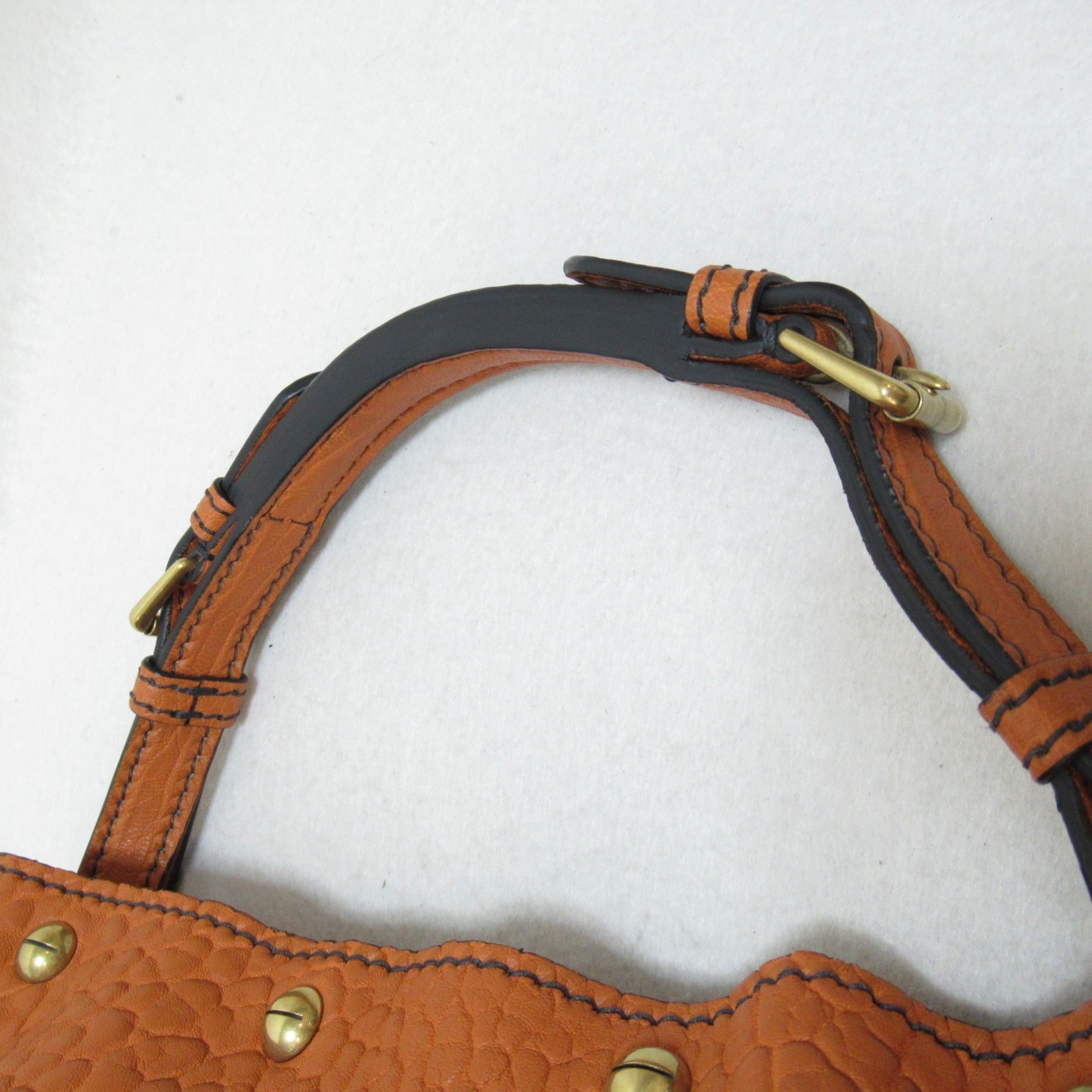 Dior One Shoulder Bag Orange leather