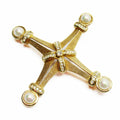 Christian Dior Brooch Gold Fake Pearl
