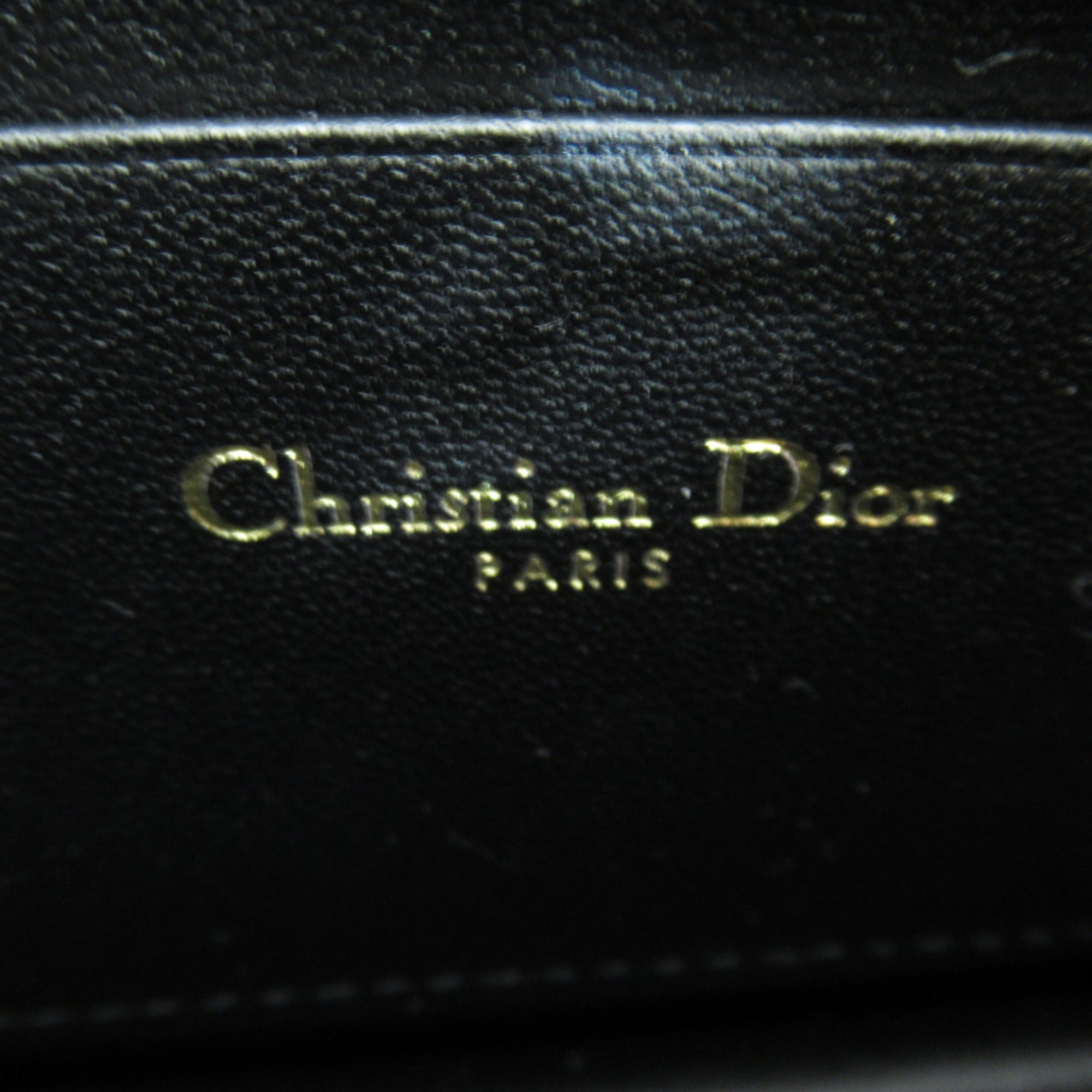 Dior top handle clutch bag Black leather S0980ONMJ M900
