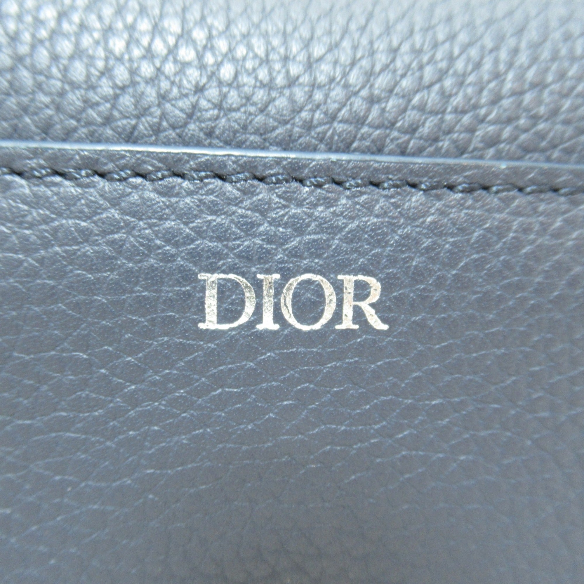 Dior Saddle pouch Navy leather