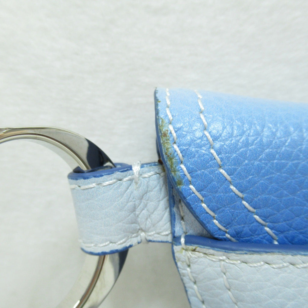 Dior Saddle pouch Blue Blue gradation leather