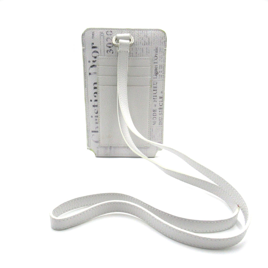 Dior Phone holder White leather