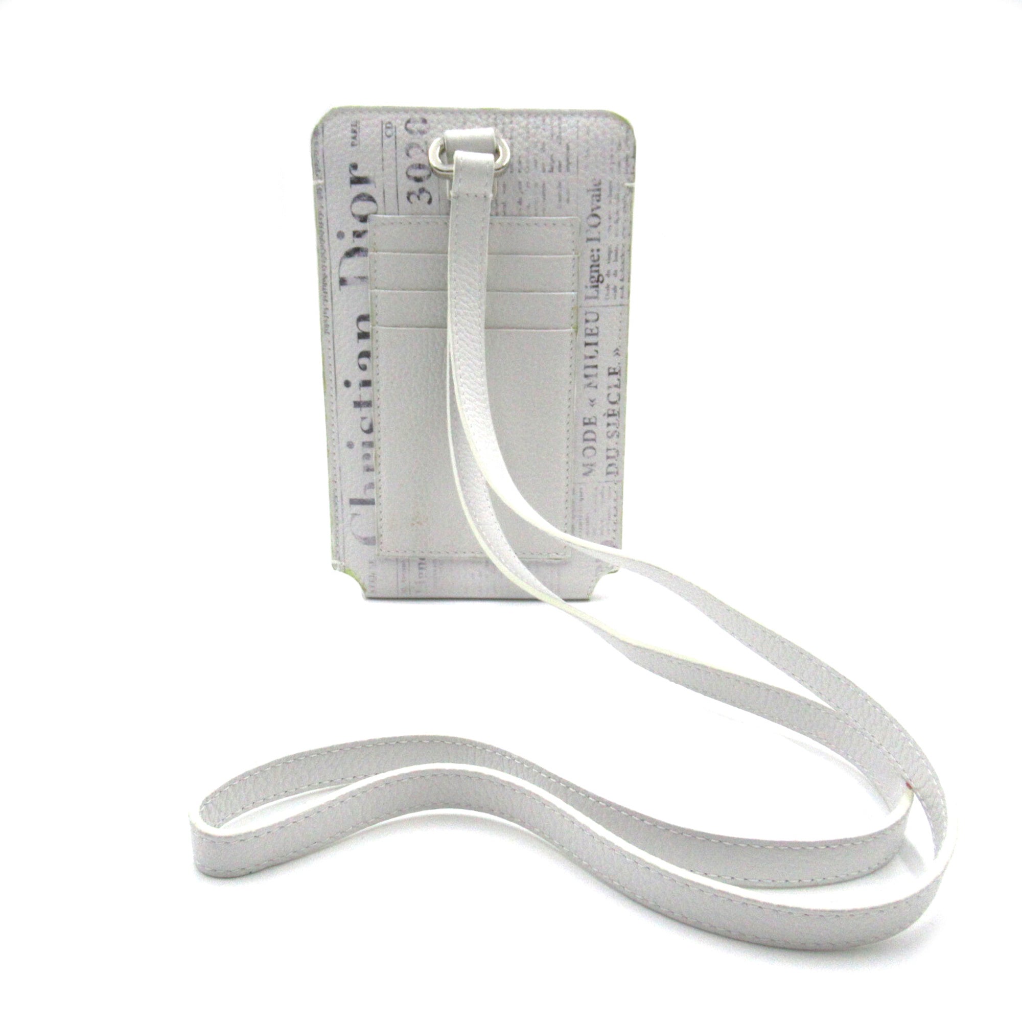 Dior Phone holder White leather