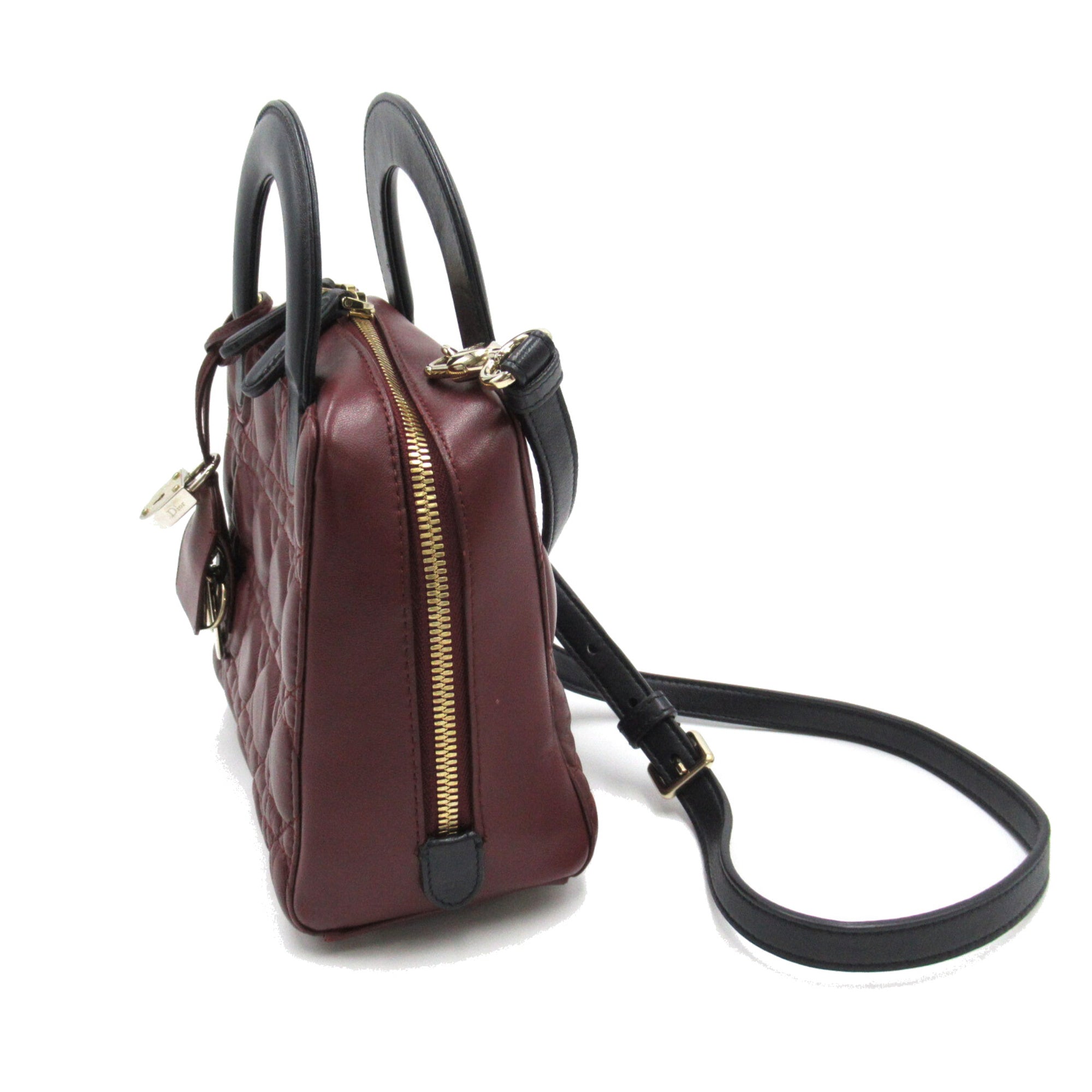 Dior Lily Classic Cannage Shoulder Bag Bordeaux system Lambskin [sheep leather] 01-BO-0176