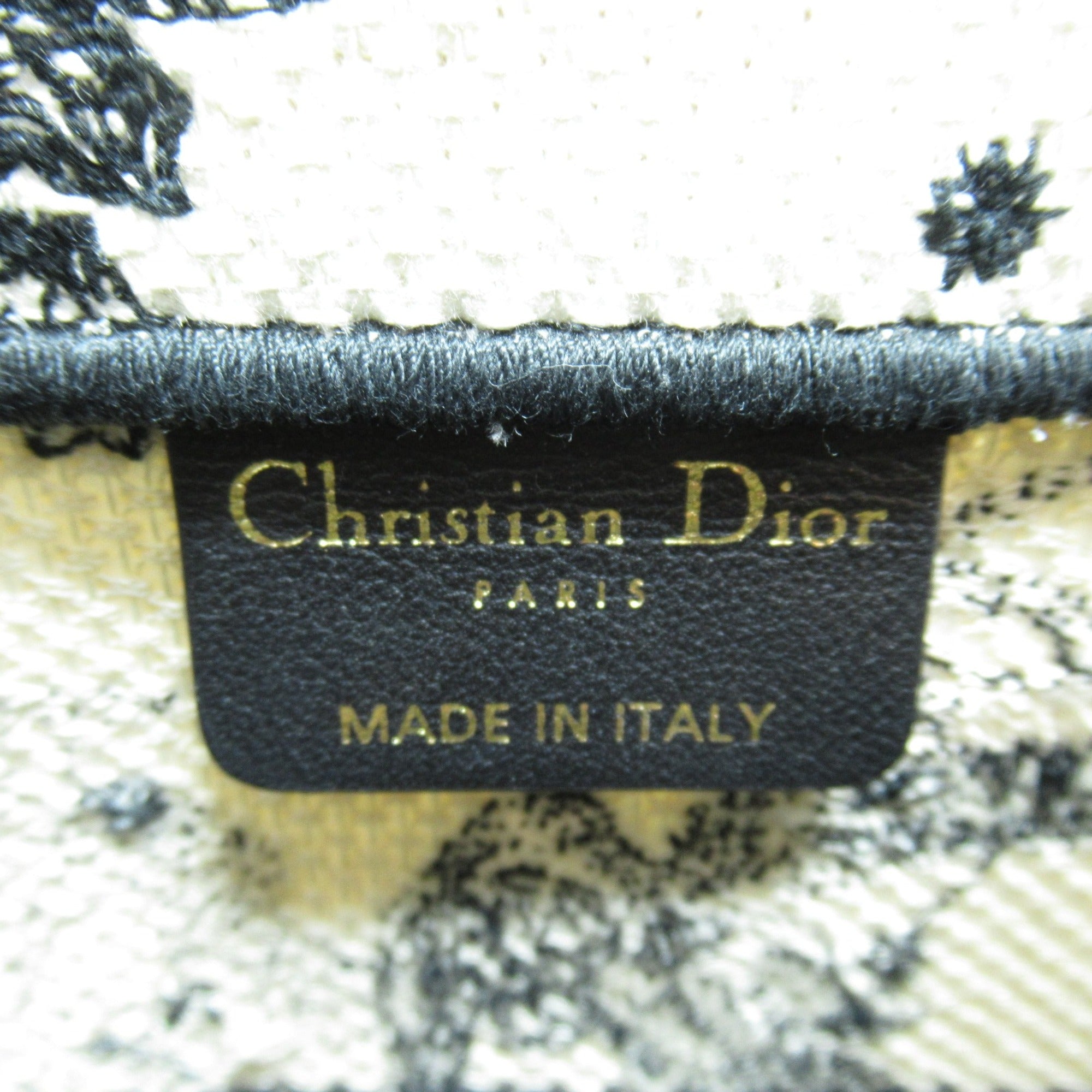 Dior book tote bag Black White canvas M1296ZRHZ_M941