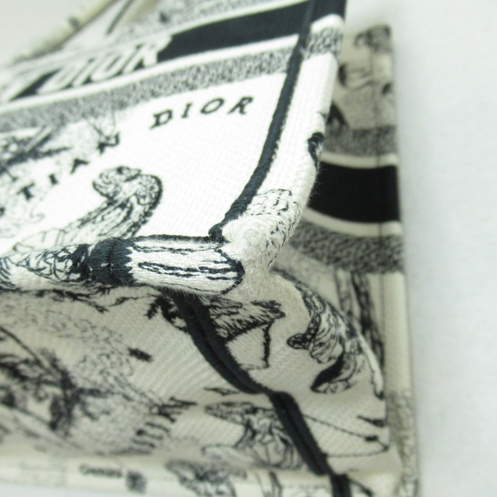 Dior book tote bag Black White canvas M1296ZRHZ_M941