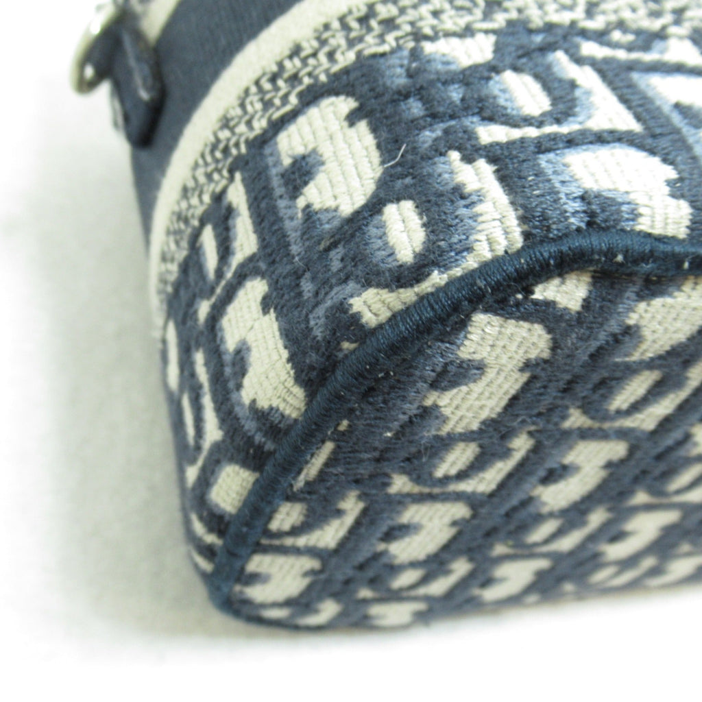 Dior 2way vanity bag Navy White canvas