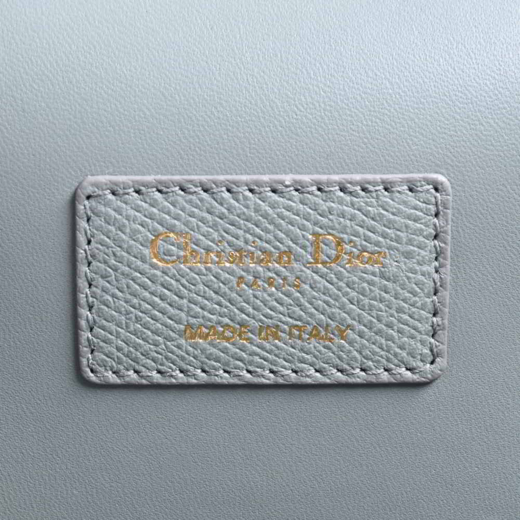 CHRISTIAN DIOR Leather Montaigne 30 Saint Honore Medium Handbag Gray Ladies