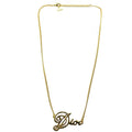 CHRISTIAN DIOR metal gold necklace