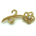 CHRISTIAN DIOR brooch rhinestone gold accessories ladies