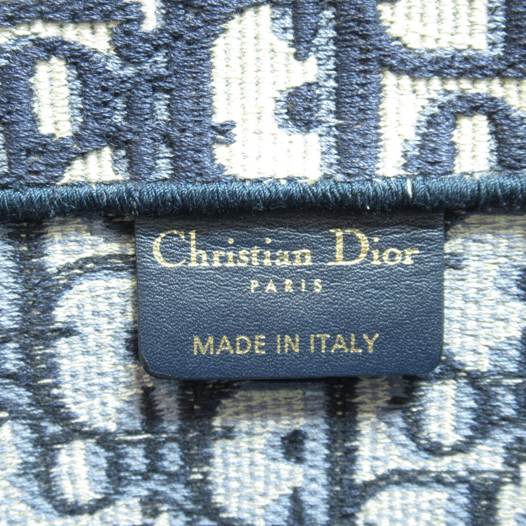 Dior Book Tote Large Shoulder Bag Navy canvas oblique canvas M1286ZRIW