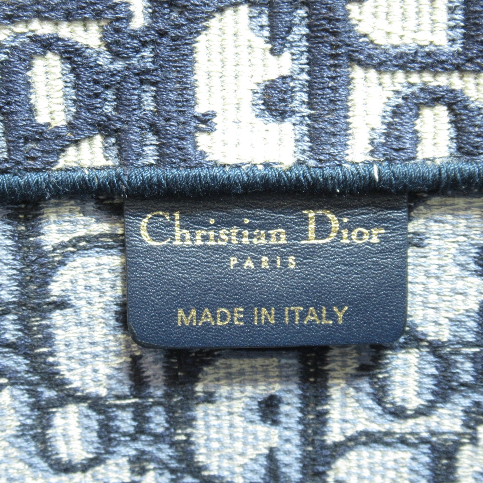 Dior Book Tote Large Shoulder Bag Navy canvas oblique canvas M1286ZRIW