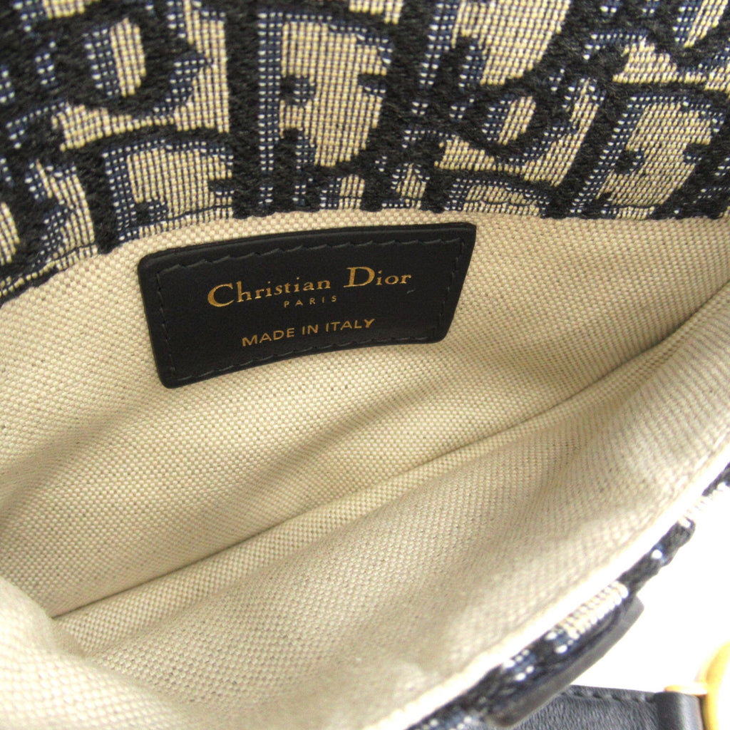 Dior Mini saddle bag Navy canvas