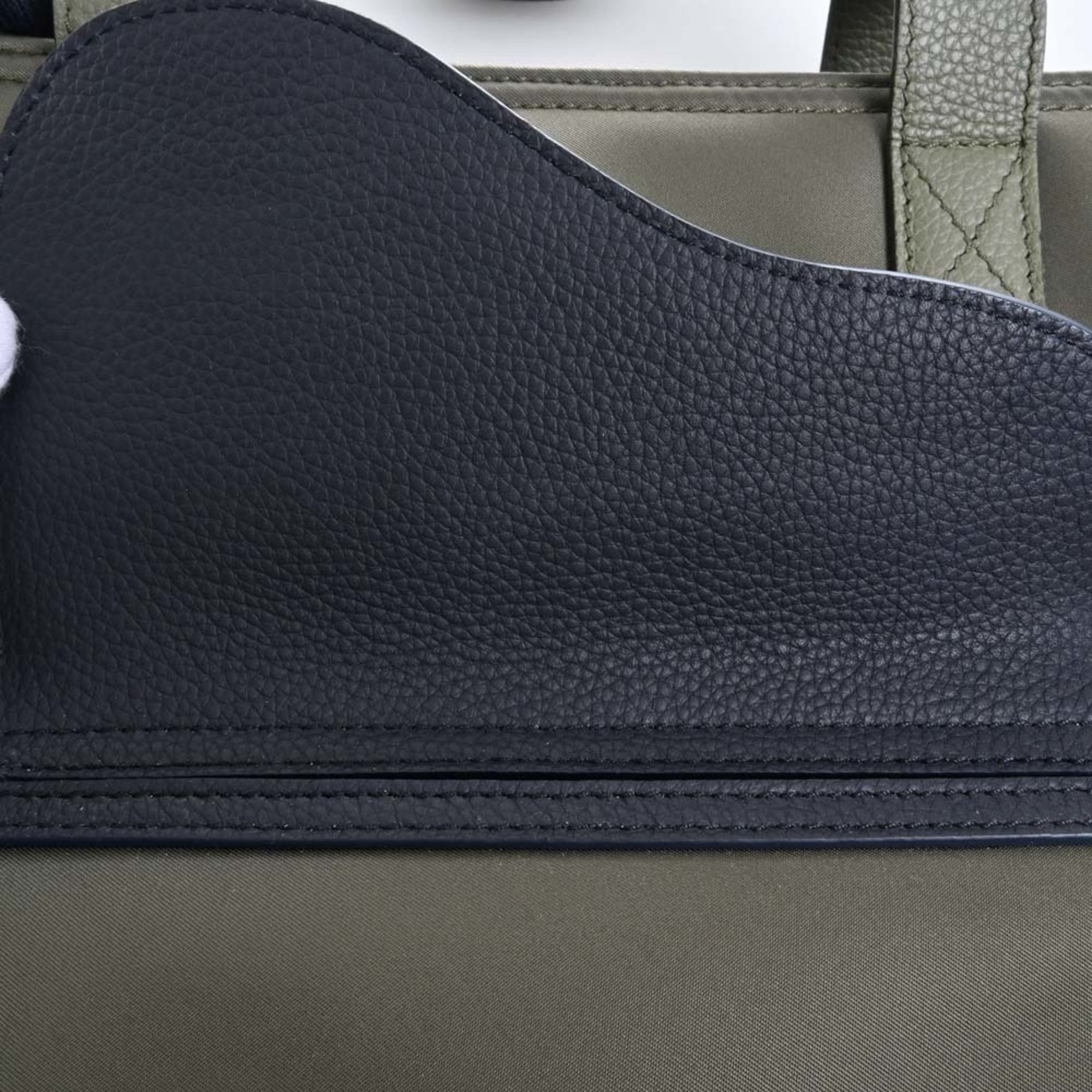 CHRISTIAN DIOR Sacai Collaboration Nylon Saddle Tote Bag Khaki Men's