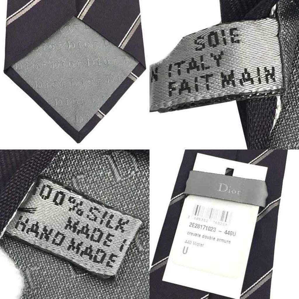 CHRISTIAN DIOR Dior tie striped violet [dark purple] men