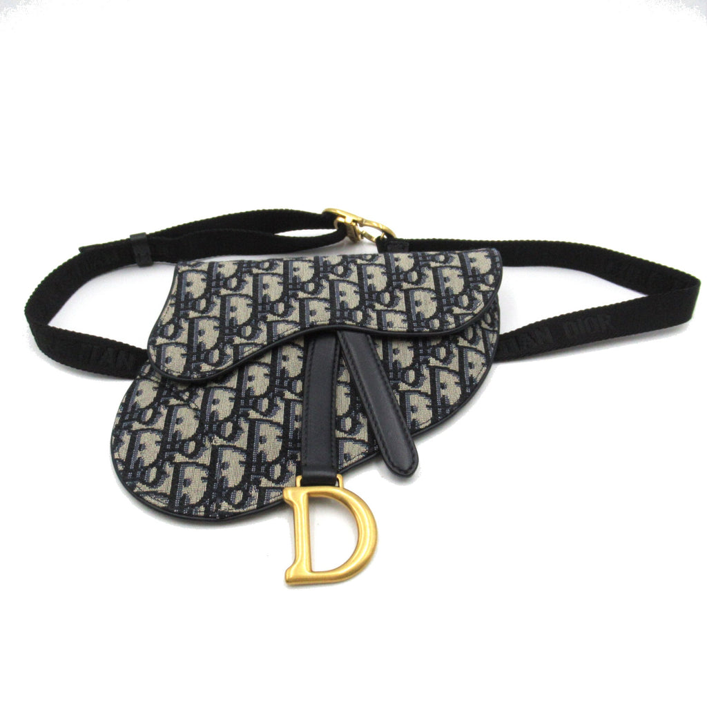 Dior Mini saddle bag Navy canvas