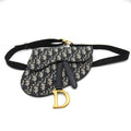 Dior Mini saddle bag Navy canvas