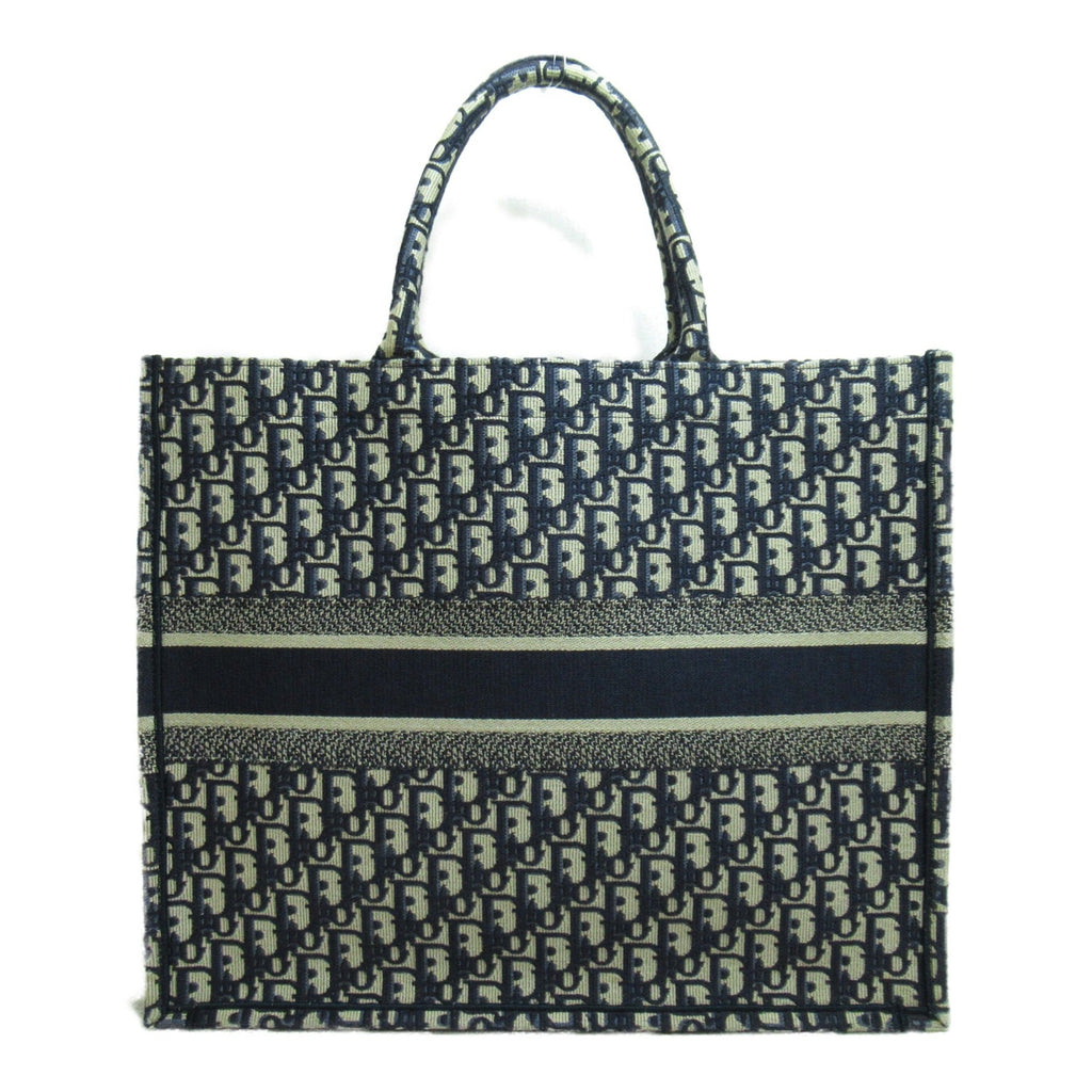 Dior Book Tote Large Shoulder Bag Navy canvas oblique canvas M1286ZRIW