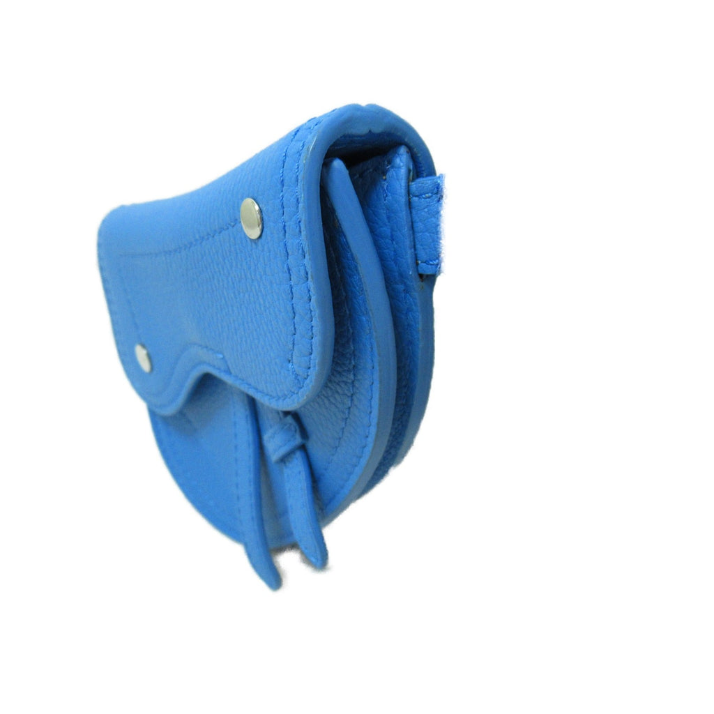 Dior Saddle pouch Blue leather