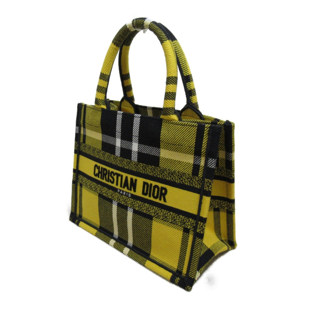 Dior Book Tote Bag Small Yellow Black canvas