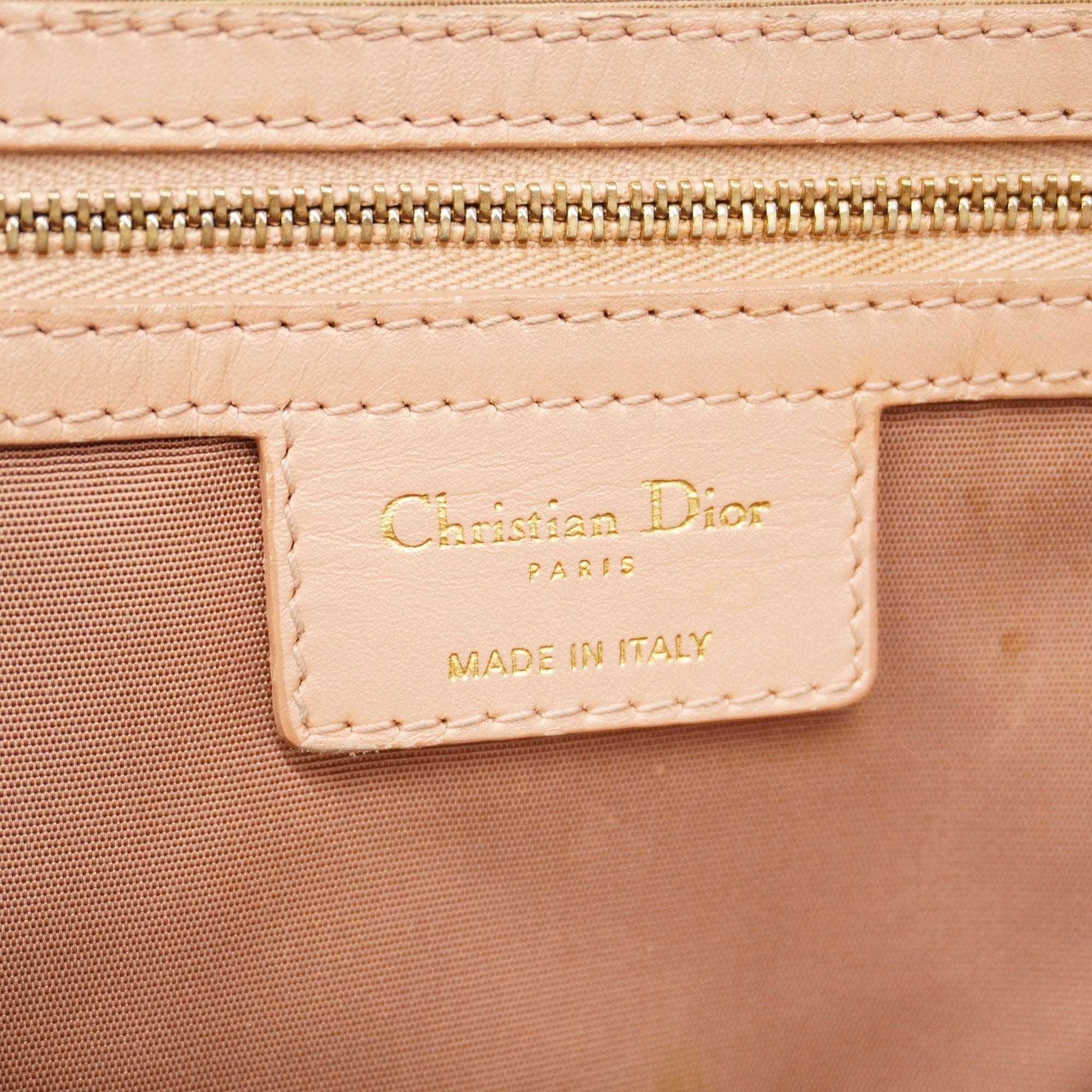 CHRISTIAN DIORAuth  2way Bag Cannage Lady Dior Women's Leather,PVC Tote Bag Pink