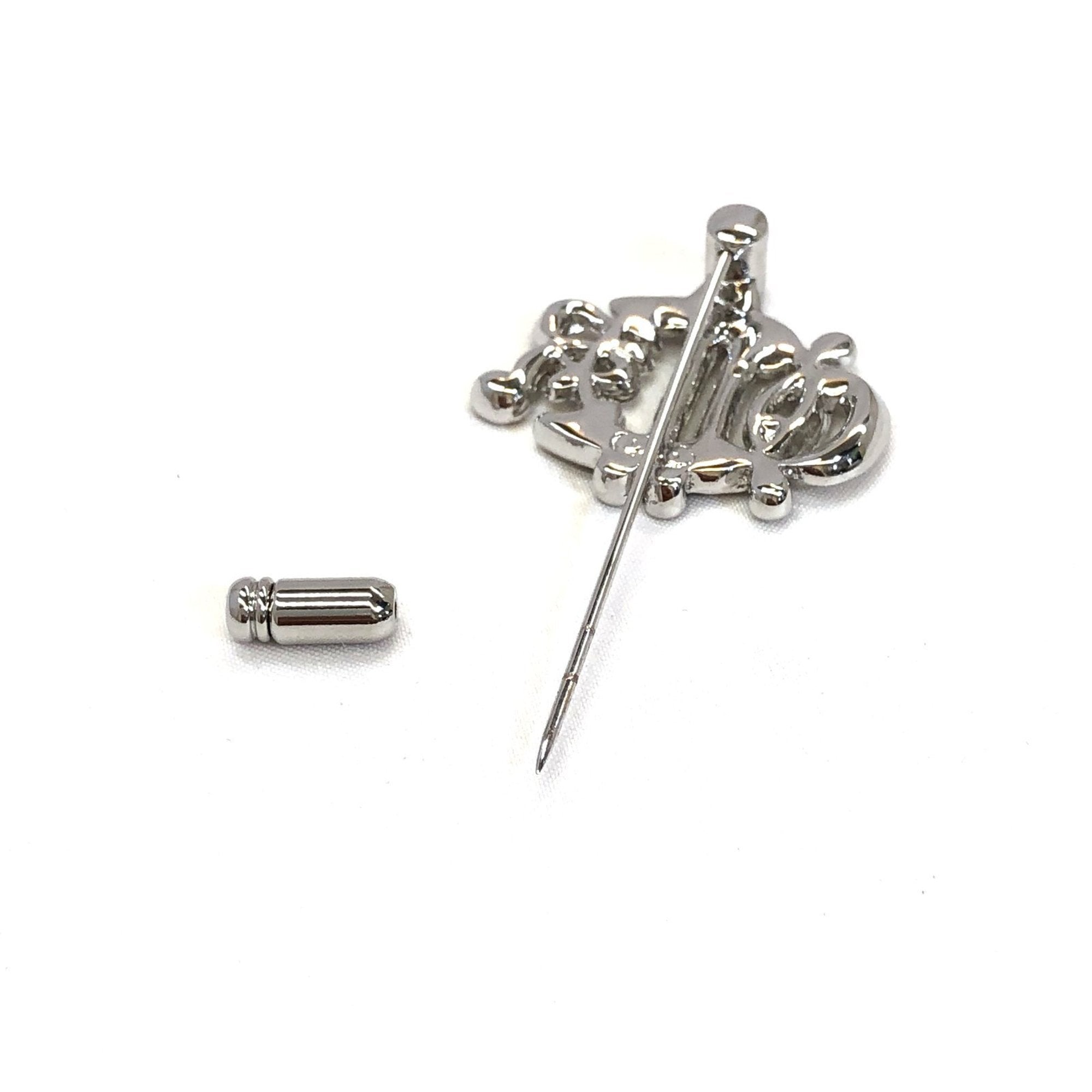 Christian Dior Pin Brooch Crest Emblem Silver Accessory Rhinestone Width Approx. 2.5cm Women's ITNEEHKFV5W4 RLV1633M