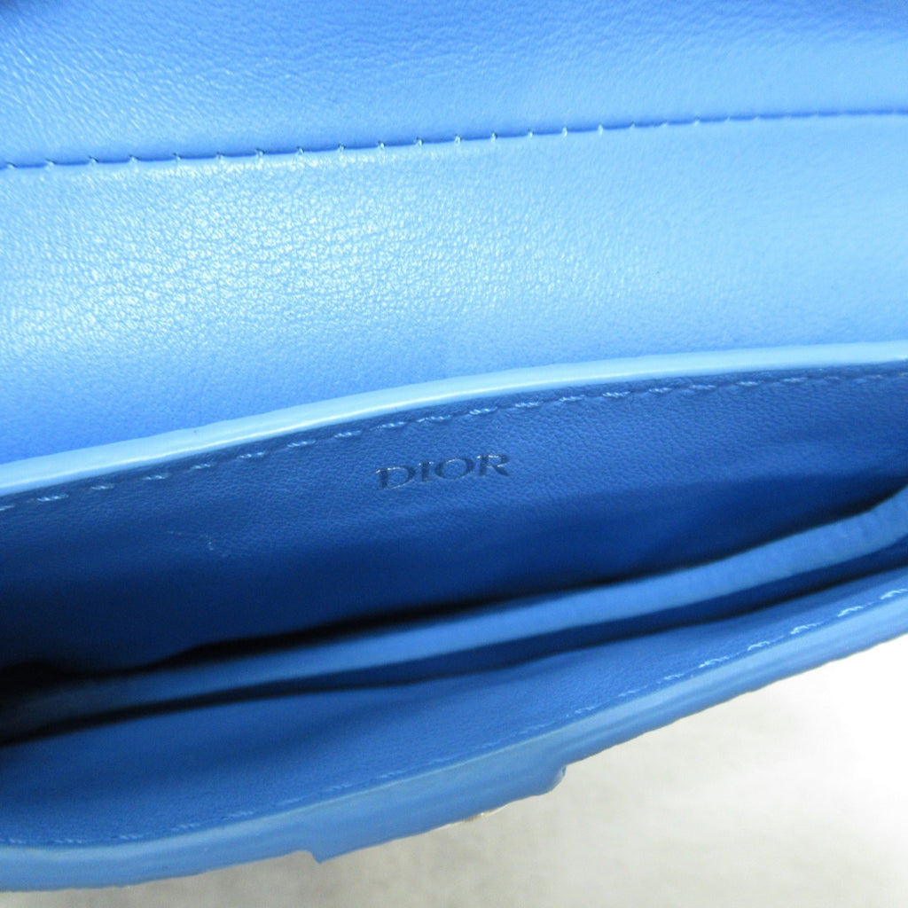 Dior Saddle pouch Blue leather
