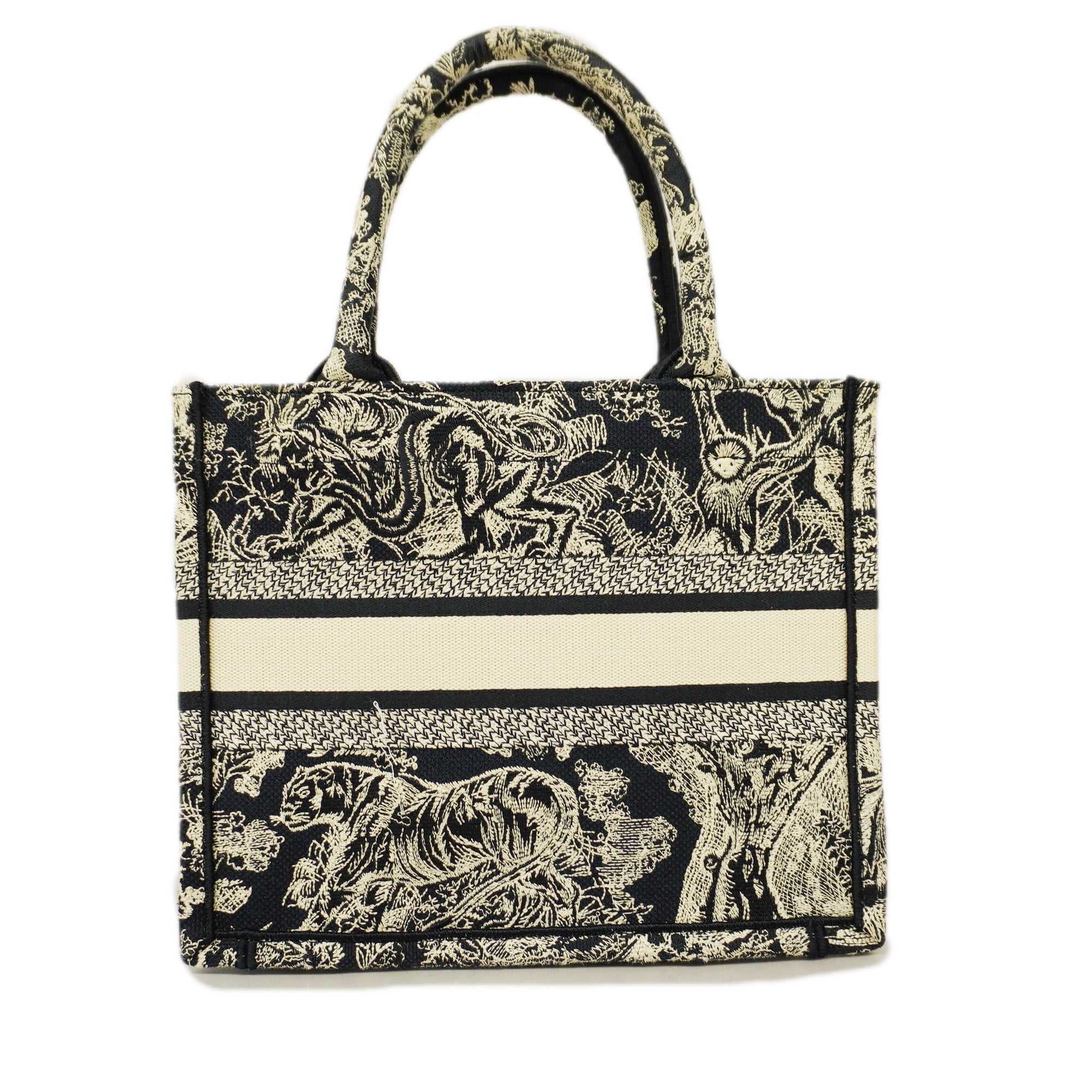 CHRISTIAN DIORAuth  Book Tote Women's Canvas Tote Bag Navy