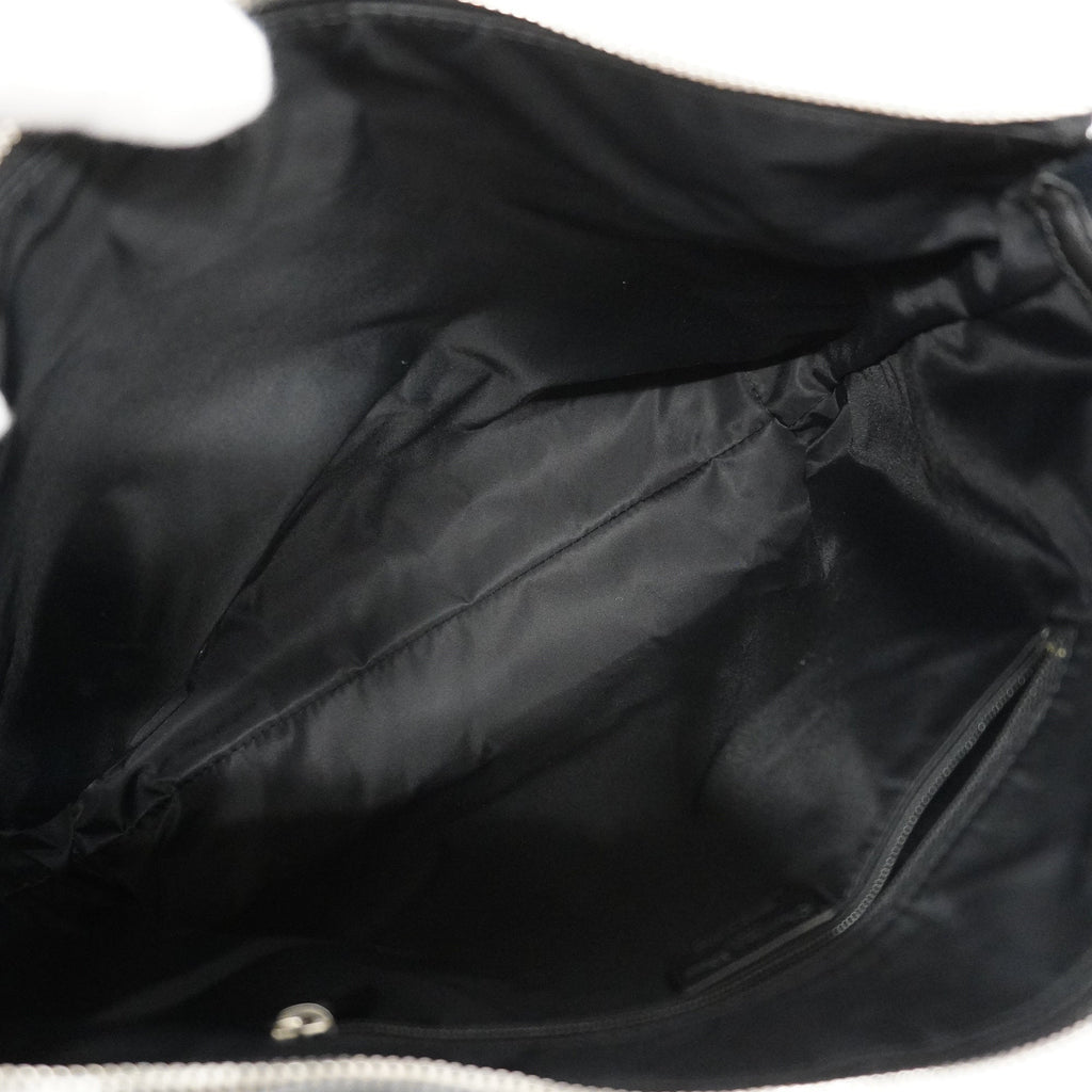 CHRISTIAN DIORAuth  Trotter Shoulder Bag Women's Canvas,Leather Black